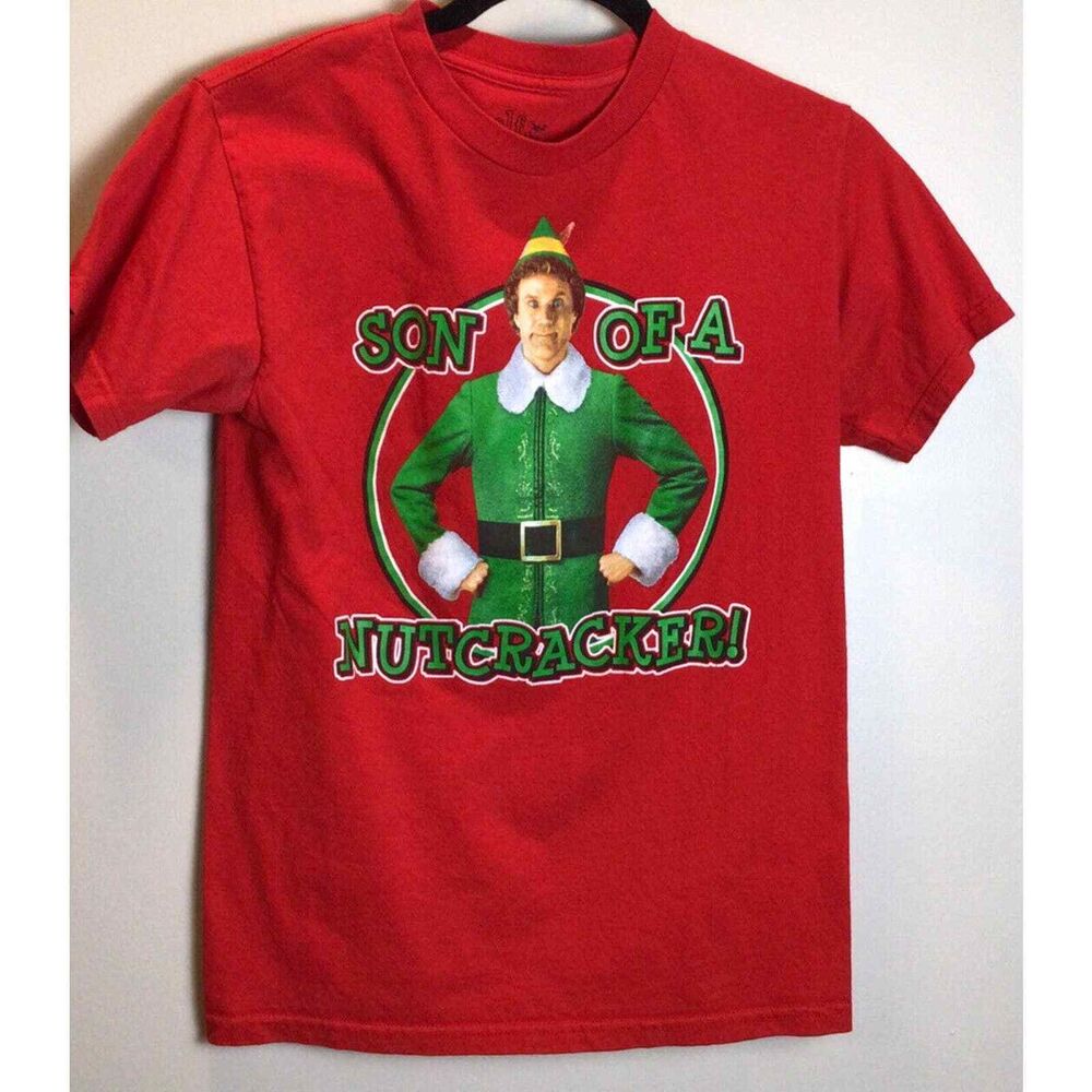 Elf "Son of a nutcracker" Graphic Buddy the Elf T-Shirt‎ Adult Size S